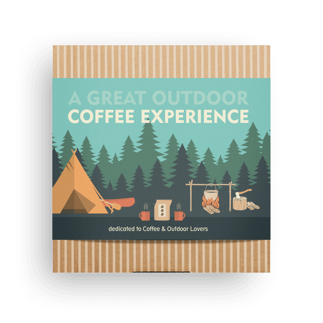 Camping Coffee Geschenkset - Premium Coffee Box für Outdoor als edle