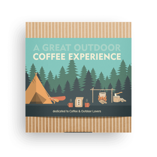Camping Coffee Geschenkset - Premium Coffee Box für Outdoor als edle